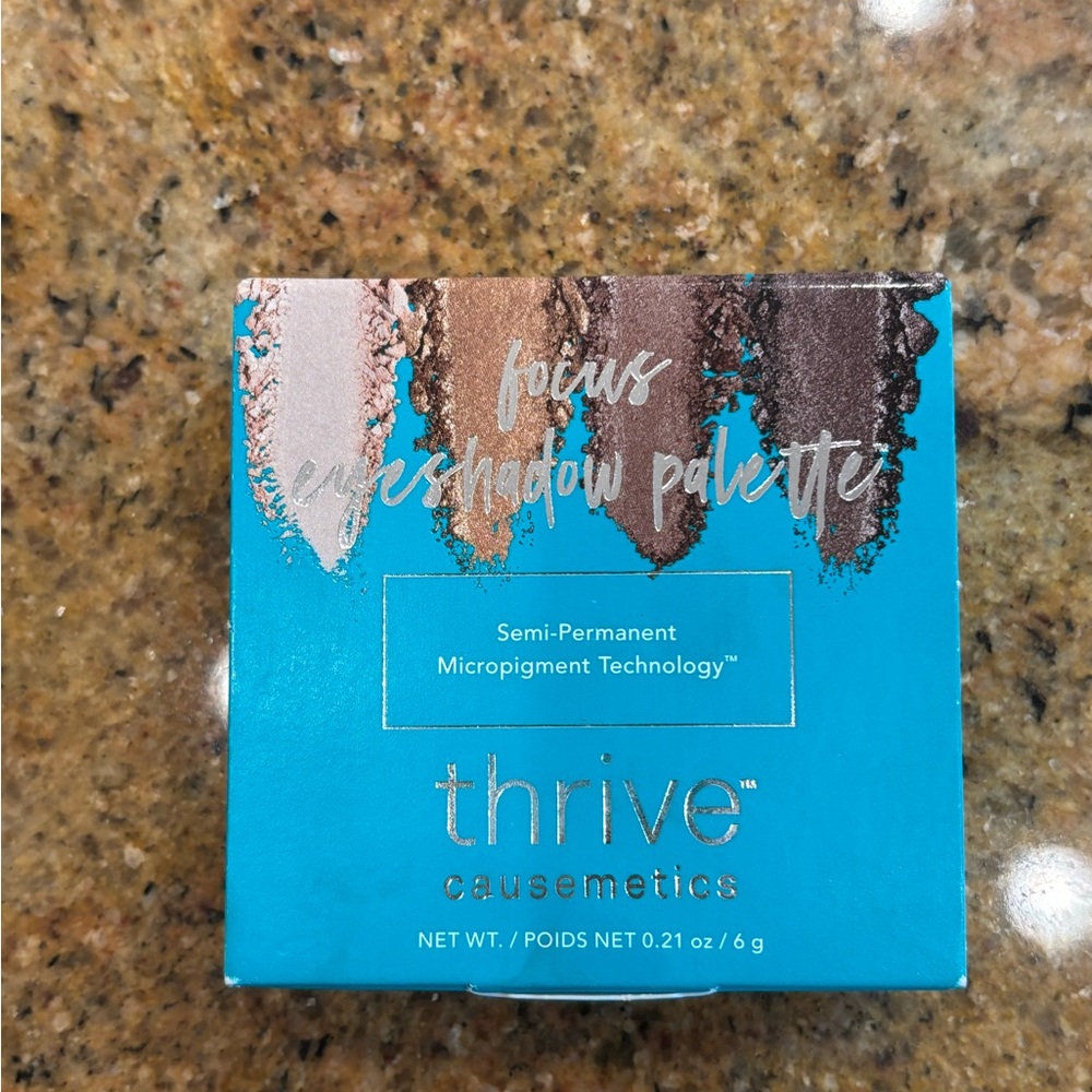 Thrive Causemetics Focus Eyeshadow Palette - Cream, Brown, Tan
